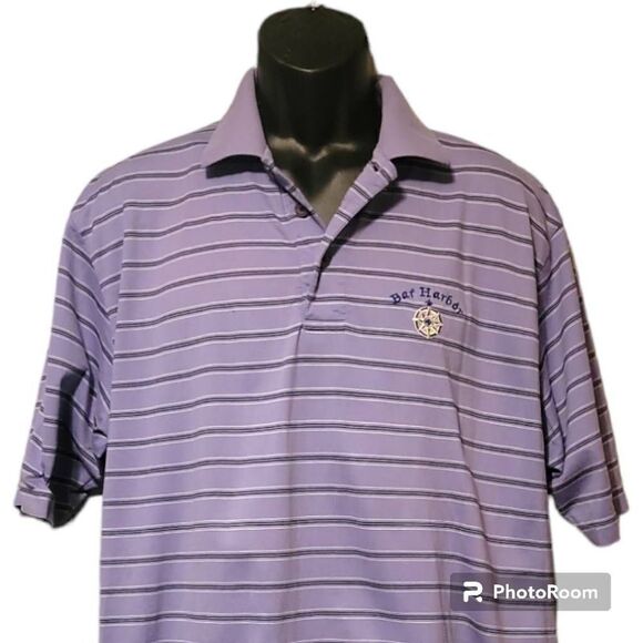 Bay Harbor Purple Striped Polo Men's Size XL by Baypointe - Picture 2 of 5